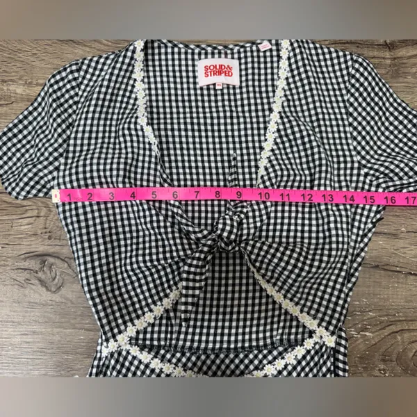 Solid and Striped Gingham Cutout‎ Dress Size xs - Image 4