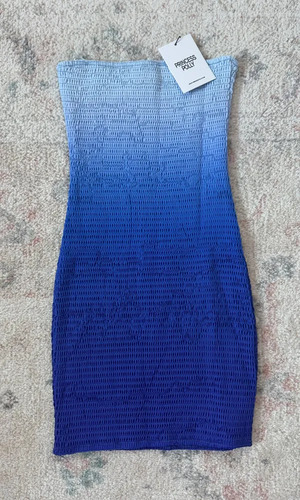 Princess Polly Blue Ombre Murphies Strapless Mini Dress - Image 3