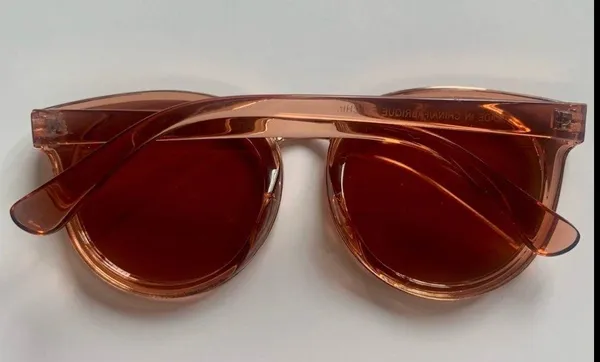 Sheer Pink Mirror UV Protection Cateye Sunglasses - Image 5