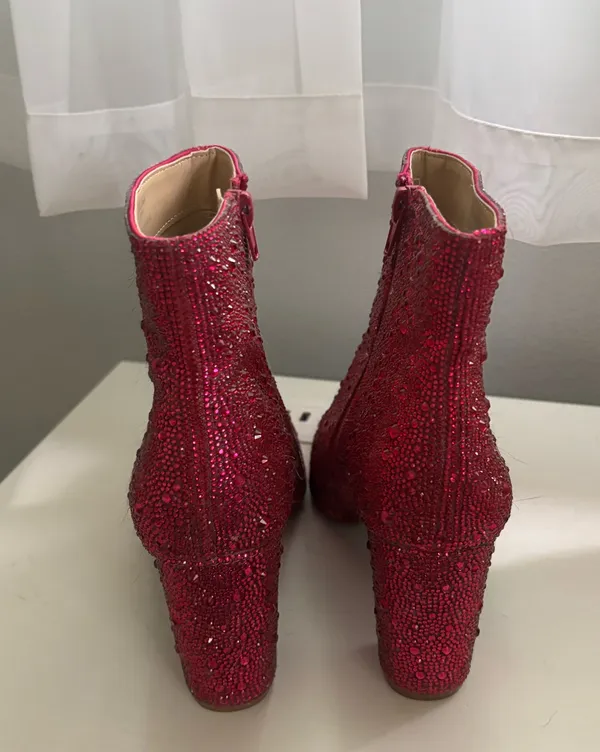 Betsey Johnson Booties Rhinestone - Image 5