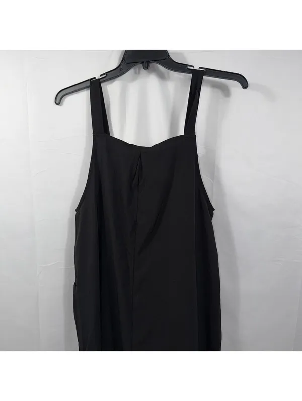 Women’s Black Wide Leg Jumpsuit Overalls Size Large - Image 8