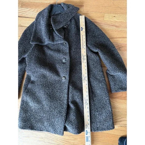 Cinzia Rocca Coat Women 8 Brown Wool Alpaca Blend Oversized Cape Academia‎ - Image 4