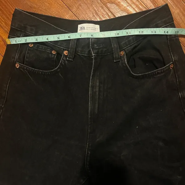 Zara Women's Black Straight/wide leg jeans - Image 7