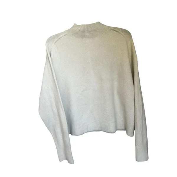 JCrew Wool Blend Extra Soft Pullover Sweater Ivory M Size M - Image 2