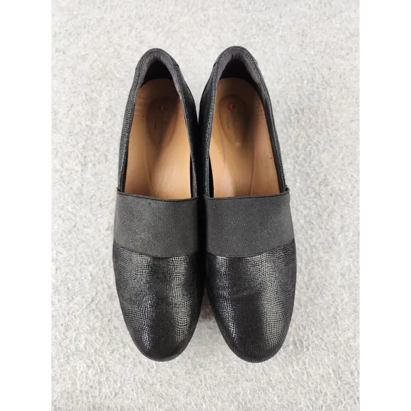 Clarks Women's Un Blush Lo Slip-On Black Suede Dress Shoes - Comfy - Size 9.5‎ M - Image 6