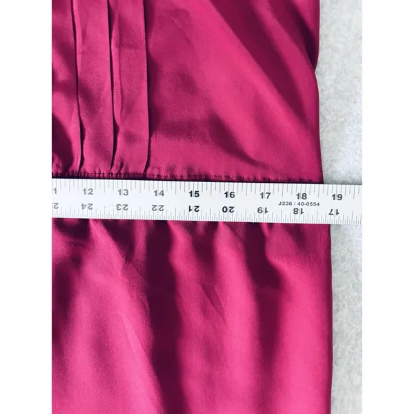 Vintage Maggy London by Jeannene Booher 100% Silk Dress 12‎ Magenta Pink Classic - Image 15