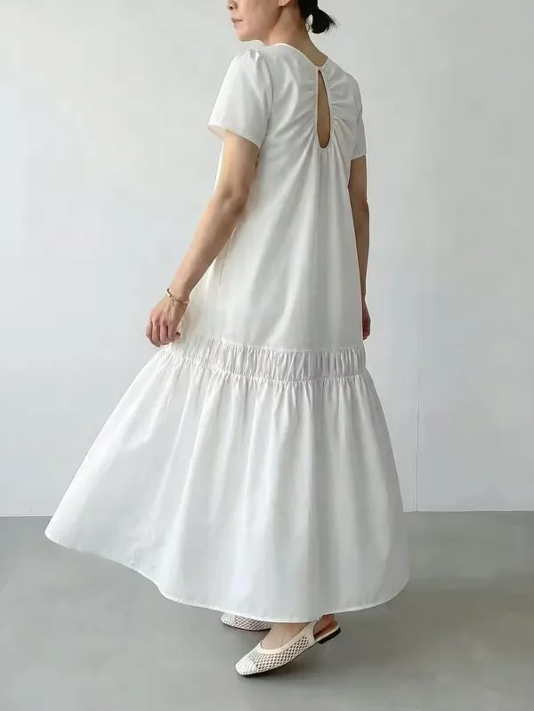 Emery Rose short-sleeve dropped waist maxi dress - Image 2