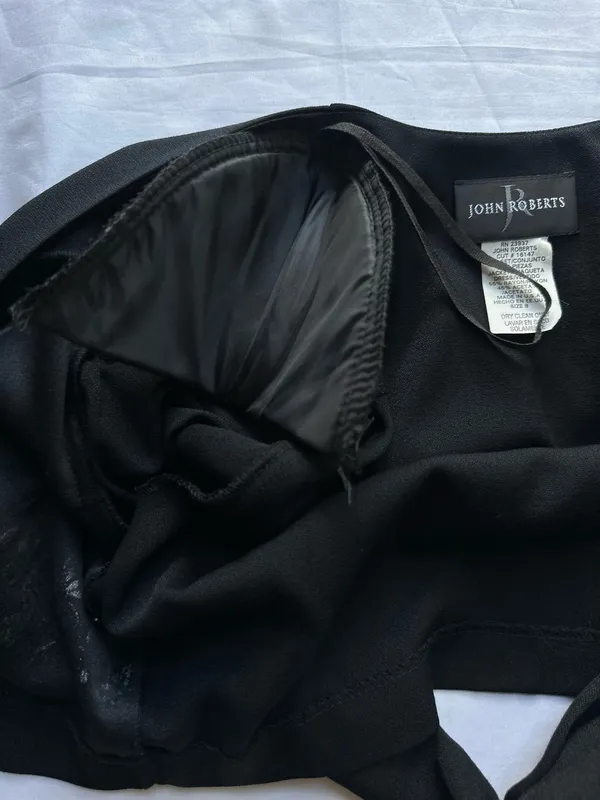 John Roberts VTG Y2k Black Embroidered Cropped Blazer Jacket S8 - Image 11