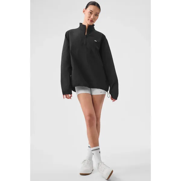 Alo Yoga Light Weight Takeaway Track Pullover Black M - Image 4