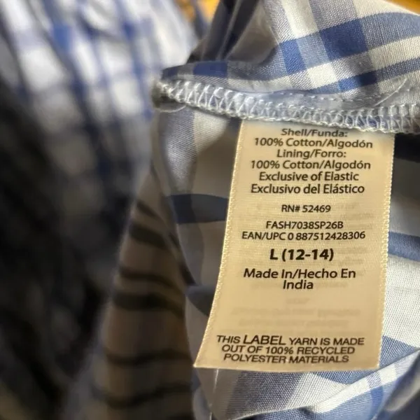 Free Assembly Blue Plaid Midi Dress‎ Size Large - Image 9