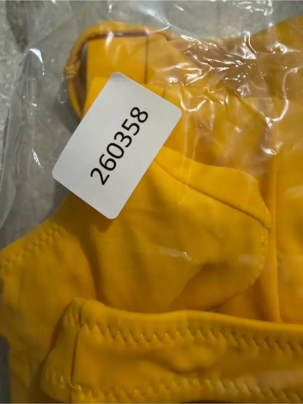 Women's Yellow Two Piece Swimsuit Bikini Size Medium #260358 - Image 4