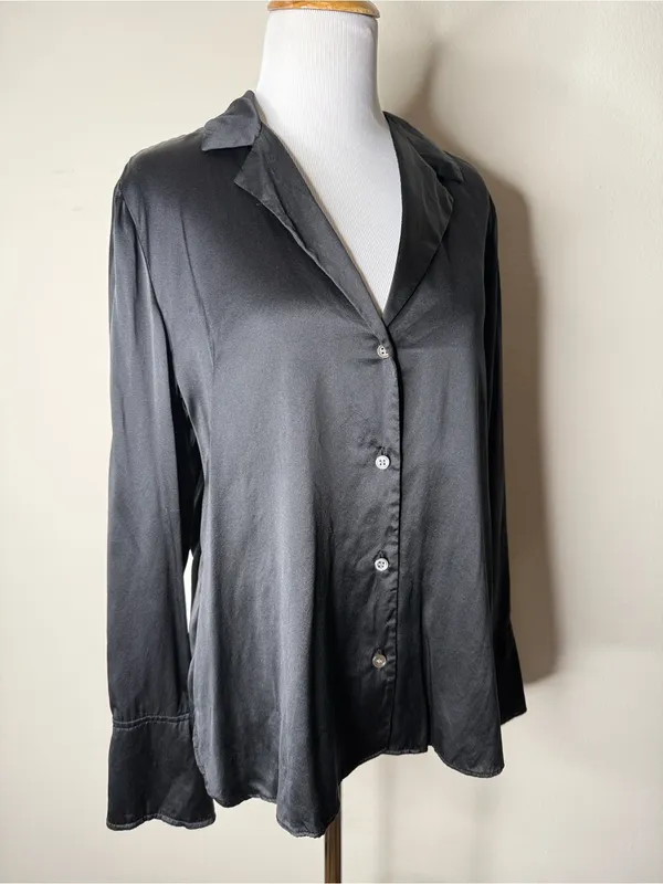 Banana Republic Black Silk Blouse - Image 2