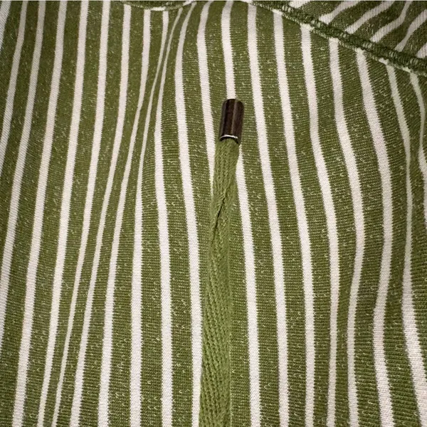Anthropologie Pilcro Green Wharfside Striped Hoodie‎ 100% Cotton Size M - Image 7