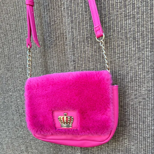 Juicy Couture Vibrant Pink Crossbody Bag Faux Fur Y2K Style - Image 14