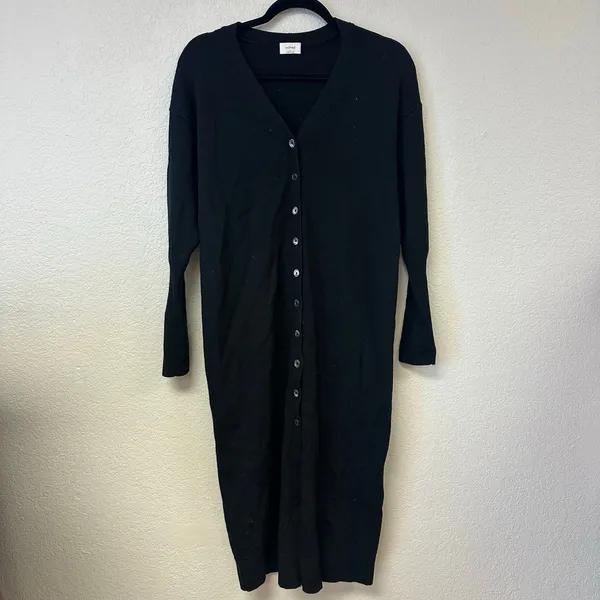 Aritzia Wilfred Utopia Merino Wool Sweater Midi Dress Black Size Small - Image 11