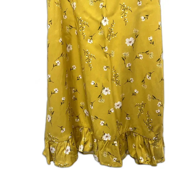 NWT Old Navy‎ Smock Cami Sundress Mini Ruffle Hem Yellow Floral Summer Size XS - Image 4