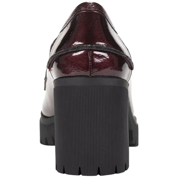 NEW Sun + Stone Womens Presscott Loafer Pumps 10019660600 Wine Pat Purple 10M - Image 3