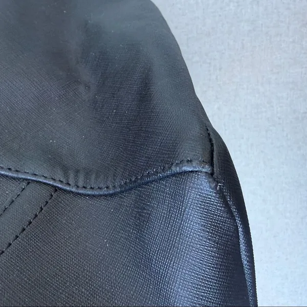 Lululemon Black Leather Tote Bag - Image 9