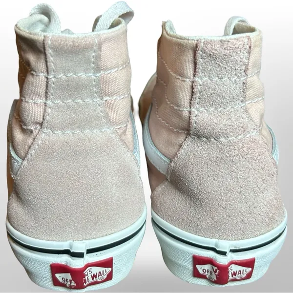 Pink & White Vans High-Top Sneakers – Women’s 6.5/ Men’s 5 - Image 9
