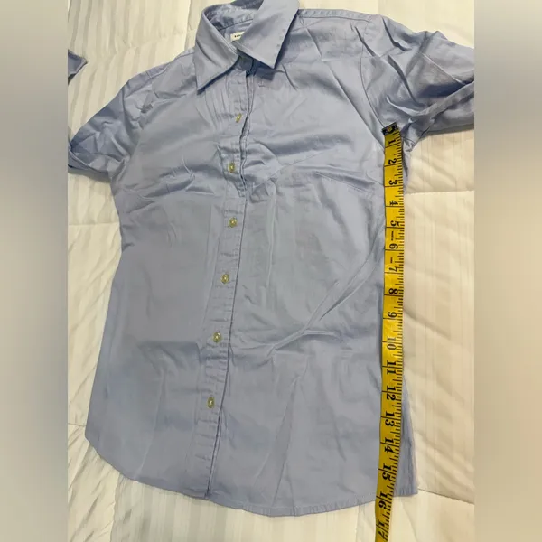 Banana Republic button up shirt. Baby blue. Size S - Image 8