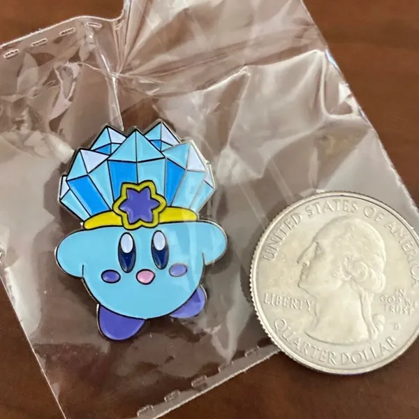 Boutique Ice Kirby Kawaii Pin Brooch Badge Unisex Gift NEW - Image 2