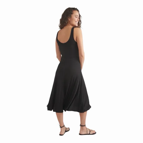 Marine Layer Lexi Rib Fit & Flare Midi Dress Black Medium NWT - Image 2