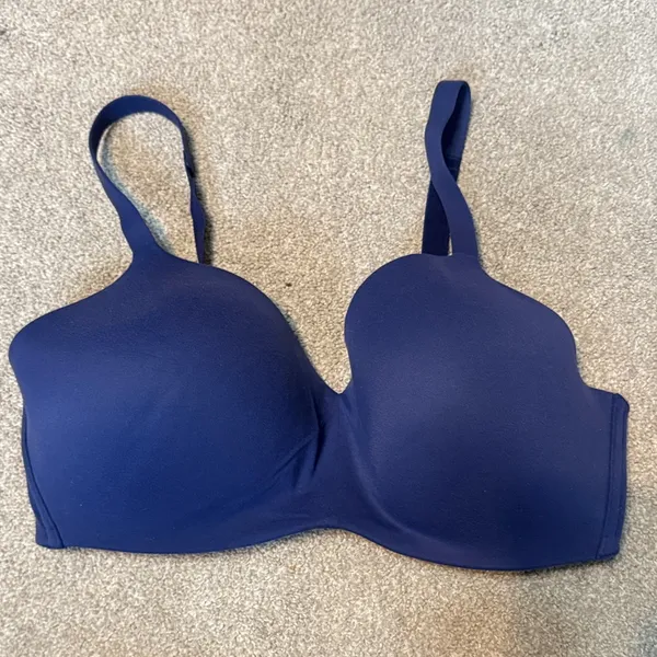 Wacoal Skipper Blue How Perfect Wire Free Lightly Lined Bra Size 36 DD - Image 2