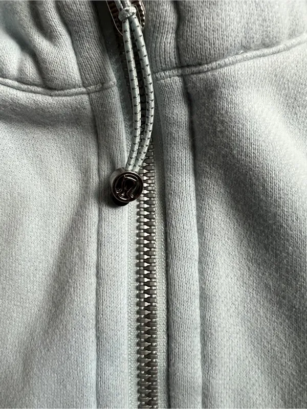 Lululemon Scuba Light Blue Half-Zip Hooded Pullover size M/L - Image 4
