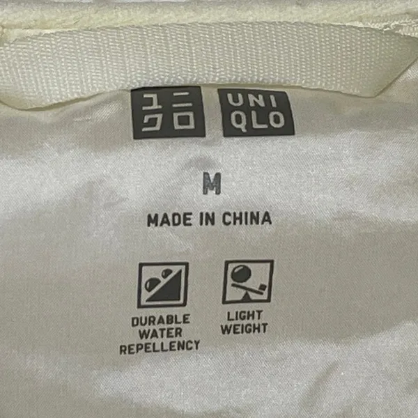 Uniqlo Off White Long Sleeves Ultra Light Down Compact Puffer Coat Jacket Size M - Image 4
