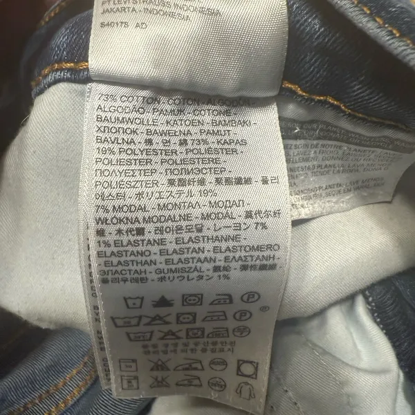 Levis 315 Jeans Womens 30 Blue Shaping Boot Cut Mid Rise Medium Dark‎ Wash Denim - Image 6