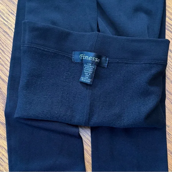Fleece Lined Leggings - High Waisted Compression fit Winter Tights - Image 4
