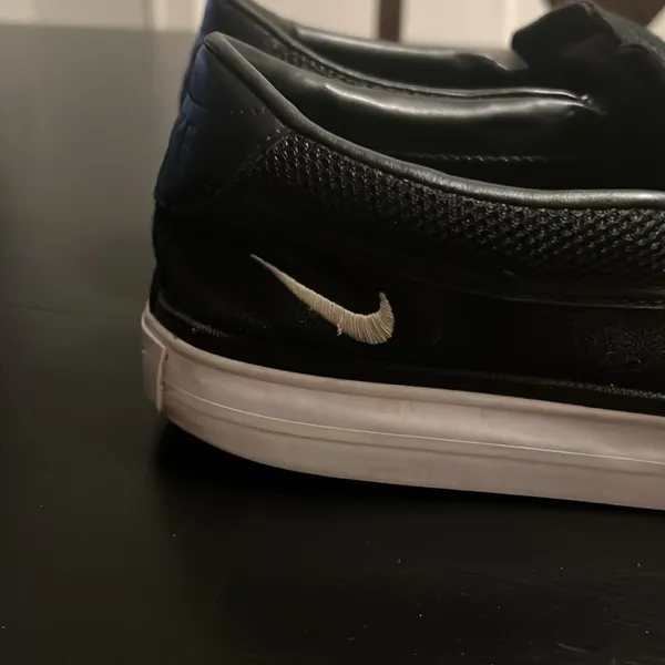 Nike‎ Womens Court Royale AC Canvas Slip On Shoes Black White 11 - Image 2