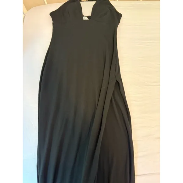 Oh Polly Black Halter Maxi Dress US 8 Bodycon Formal Stretch - Image 7