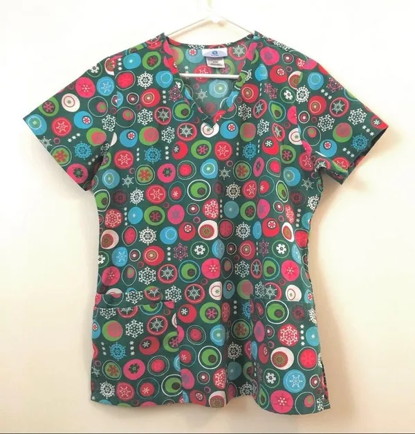 SB Scrubs Women's Seasonal Scrub Top Sz S - Image 2