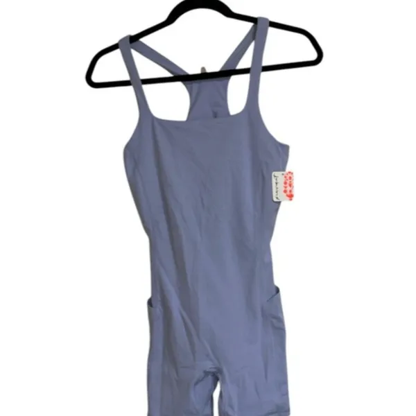 NWT Free People Never Better Runsie Romper X-Small, PLATINUM - Image 10