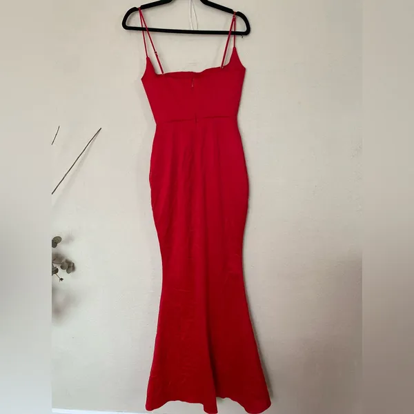 HOUSE OF CB 'Olivette' Red Rose Satin Corset‎ Maxi Dress NWOT size XS - Image 7