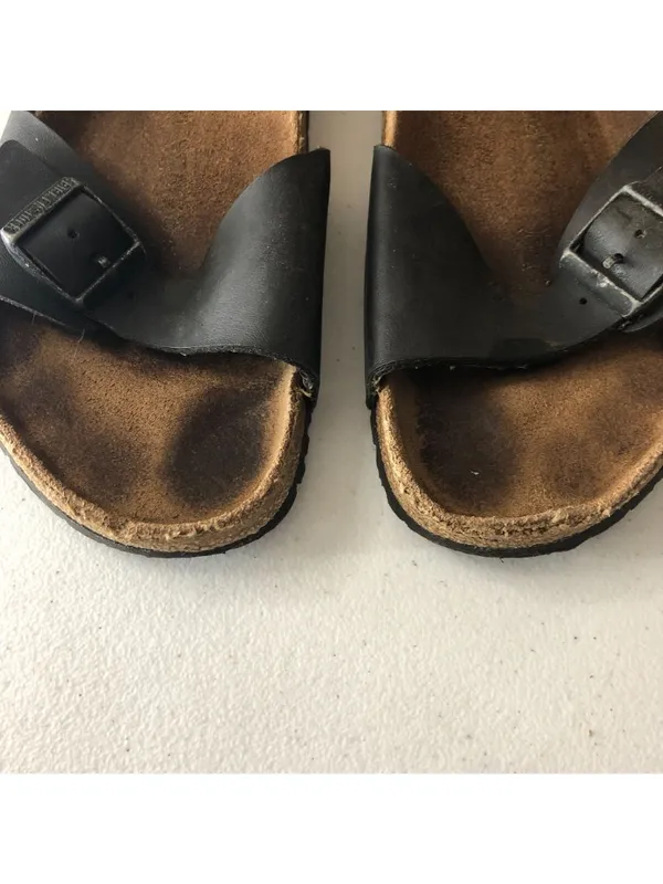 Birkenstock Madrid Birko-Flor Slide Sandals Black 41 Women's Size 10 - Image 3