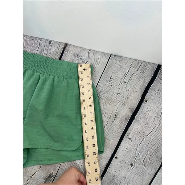 Adidas Women's Pacer Woven High Rise 3" Training Shorts Green Large 3” - Image 13