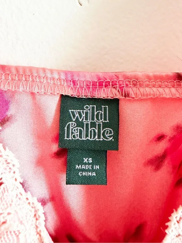 Wild Fable Satin Floral Dress Size XS - Image 6