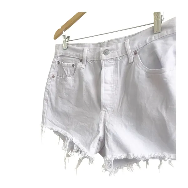 Levi’s 501 Fringe Cut Off Shorts Size 33 Lavender Women’s High Rise Festival - Image 3