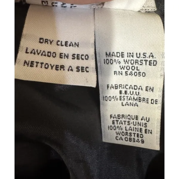 Y2k Evan Picone Black Wool Pencil Skirt SZ 10 Old Money Back Slit‎ Lined Grunge - Image 3