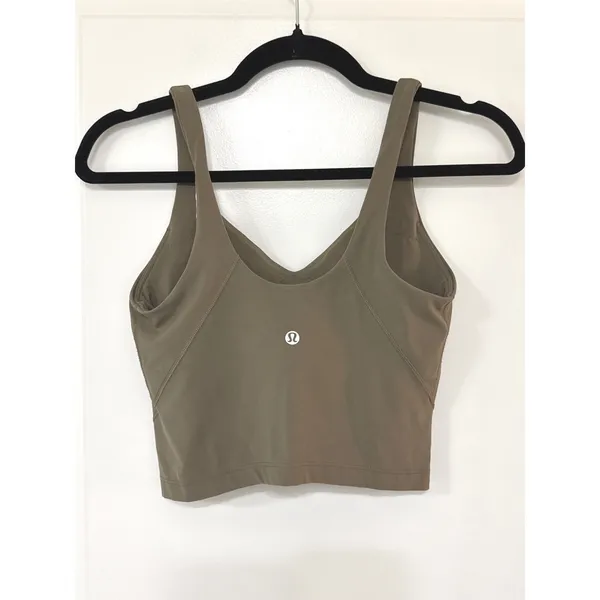 Lululemon Align Tank Top V-Neck Nulu Cropped Yoga Longline Bra Size 6 - Image 4