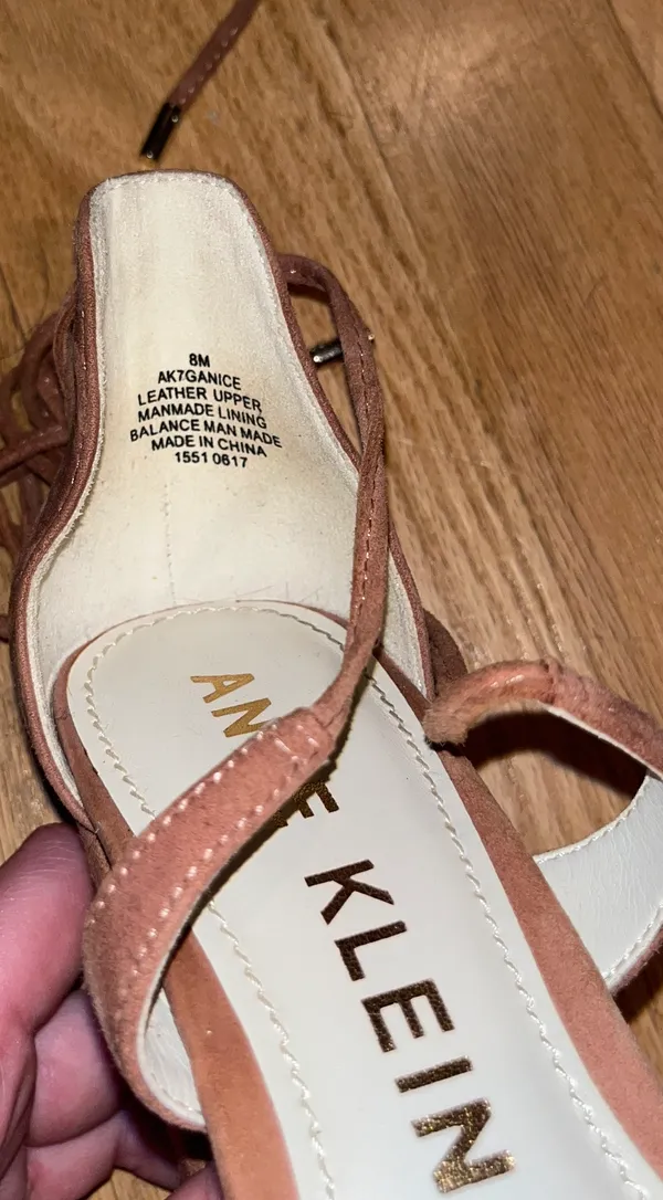 Anne Klein Ganice Tan Pink Platform Lace Up Wrap Around Heels + 🆓🎁 - Image 4