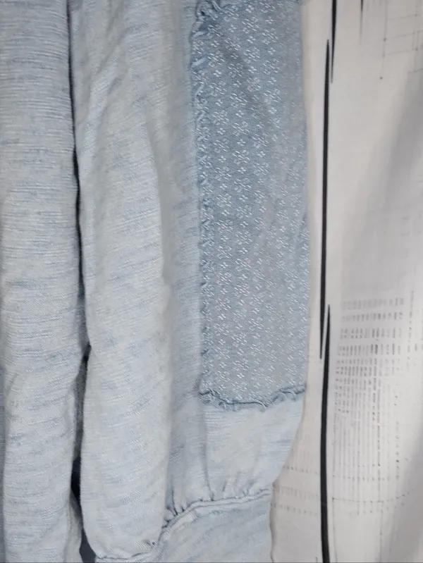 We The Free Free People Petal Pusher Pullover Boho Light Blue Long Sleeve Top - Image 3