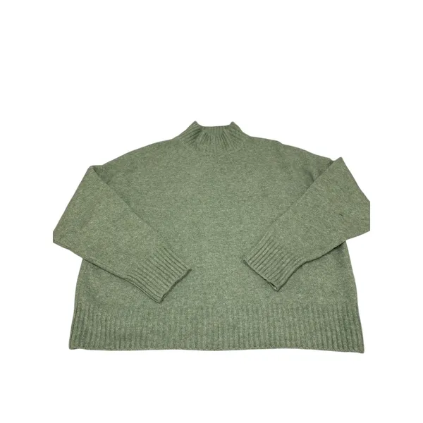 For the Republic Sage Green Wool‎ Blend Mock Turtleneck Sweater Large Cozy Hygge - Image 4
