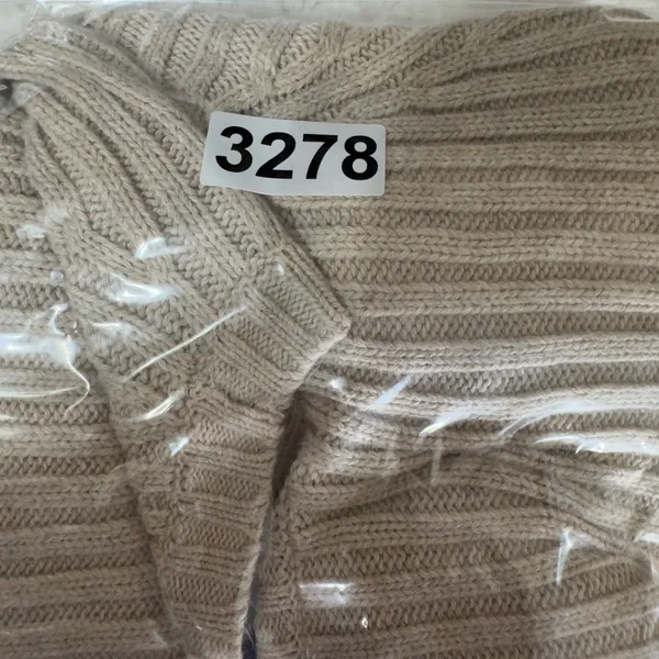 3278 | Vintage 90s Lands' End Ribbed Cotton Sweater Beige USA Made Women S - Image 10