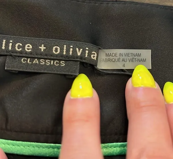Alice + Olivia NWT - Bootcut Pants - Garden Black Green - Image 6