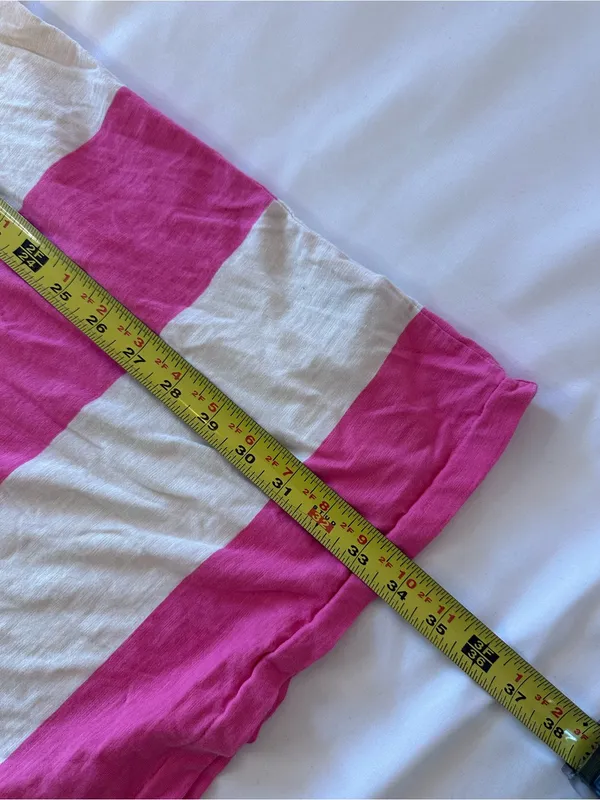 Ralph Lauren Pink and White Striped Midi Dress - Image 4