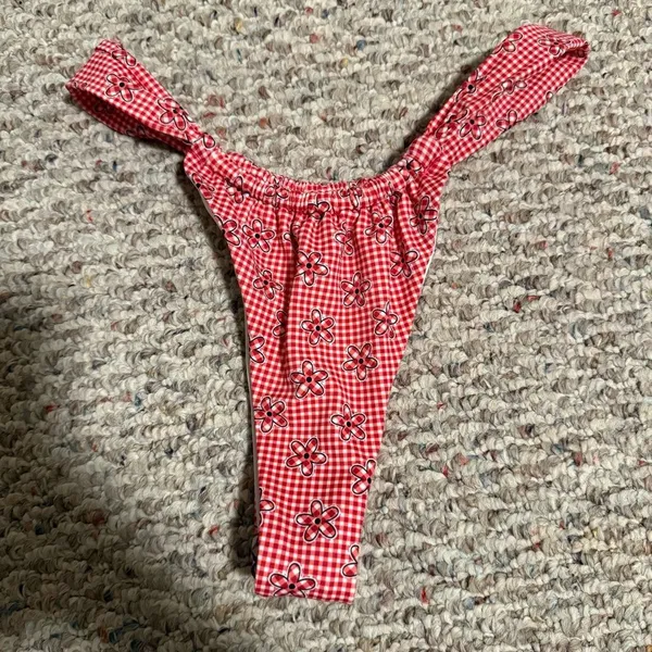 NWT Frankie’s Bikinis VS Pink Reilly Bikini Bottom Ladybug Lane- Size Medium - Image 3