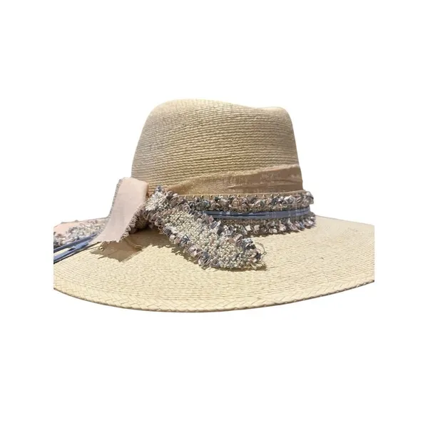 Guera Custom Straw Fedora Hat – Handmade Straw Fedora, Size XL - Image 2